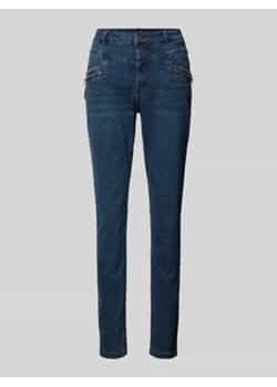 Jeansy o kroju slim fit z zamkami błyskawicznymi model ‘Florida Z’ ze sklepu Peek&Cloppenburg  w kategorii Jeansy damskie - zdjęcie 177860015