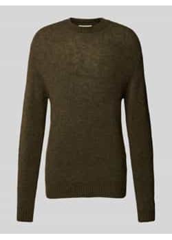 Sweter z dzianiny z okrągłym dekoltem model ‘ALPINE’ ze sklepu Peek&Cloppenburg  w kategorii Swetry męskie - zdjęcie 177860058