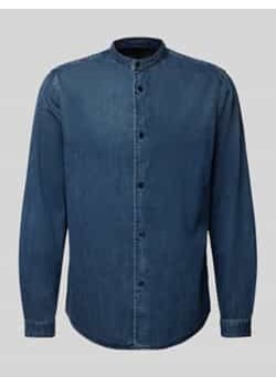 Koszula jeansowa o kroju regular fit ze stójką ze sklepu Peek&Cloppenburg  w kategorii Koszule męskie - zdjęcie 177861559