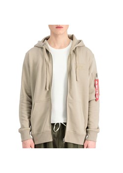 Bluza Alpha Industries Back Print Zip Hoodie 128342679 - beżowa ze sklepu streetstyle24.pl w kategorii Bluzy męskie - zdjęcie 177862275