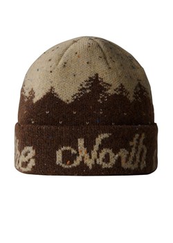 Czapka The North Face Cabin Mountainscape 0A887V9GI1 - brązowa ze sklepu streetstyle24.pl w kategorii Czapki zimowe męskie - zdjęcie 177862669