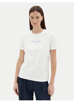 Tommy Hilfiger T-Shirt WW0WW45428 Biały Regular Fit ze sklepu MODIVO w kategorii Bluzki damskie - zdjęcie 177865269