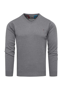 Sweter męski w serek szary Recea ze sklepu Recea.pl w kategorii Swetry męskie - zdjęcie 177887099