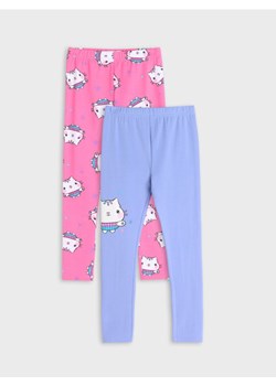 Sinsay - Legginsy 2 pack Koci Domek Gabi - fioletowy ze sklepu Sinsay w kategorii Spodnie dziewczęce - zdjęcie 177888468