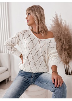 sweter xada ecru one size ze sklepu UBRA w kategorii Swetry damskie - zdjęcie 177889236