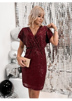 sukienka jonuta bordowa one size ze sklepu UBRA w kategorii Sukienki - zdjęcie 177889525