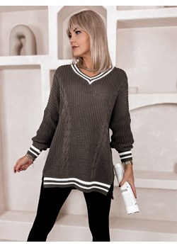 sweter kirn ciemnobeżowy one size ze sklepu UBRA w kategorii Swetry damskie - zdjęcie 177889778