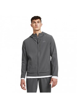 Męska kurtka do biegania Under Armour UA OutRun the STORM Jacket - szara ze sklepu Sportstylestory.com w kategorii Kurtki męskie - zdjęcie 177894909