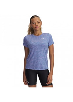 Damska koszulka treningowa Under Armour Tech SSC- Twist - niebieska ze sklepu Sportstylestory.com w kategorii Bluzki damskie - zdjęcie 177895015