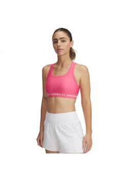 Biustonosz treningowy Under Armour Crossback Mid Bra - różowy ze sklepu Sportstylestory.com w kategorii Biustonosze - zdjęcie 177895627