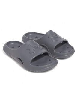 Damskie klapki Under Armour UA W Locker V SL - szare ze sklepu Sportstylestory.com w kategorii Klapki damskie - zdjęcie 177895839