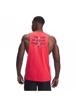 Męski top treningowy Under Armour Project Rock Tank - czerwony ze sklepu Sportstylestory.com w kategorii T-shirty męskie - zdjęcie 177895946
