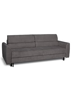 Grafitowa welurowa sofa z funkcją spania - Harmi ze sklepu Edinos.pl w kategorii Sofy i kanapy - zdjęcie 177899219
