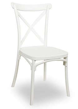 Białe krzesło stołowe w stylu chiavari W5-E77 ze sklepu Edinos.pl w kategorii Krzesła - zdjęcie 177899229