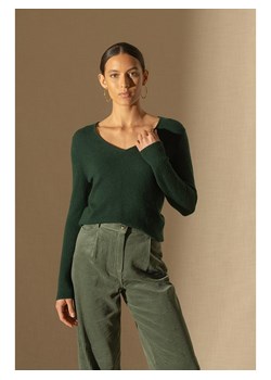 Perfect Cashmere Kaszmirowy sweter "Shannon" w kolorze ciemnozielonym - id: 16464402 - marki Perfect Cashmere - 177909915 Perfect Cashmere Kaszmirowy sweter "Shannon" w kolorze ciemnozielonym ze sklepu Limango Polska w kategorii Swetry damskie - zdjęcie 177909915