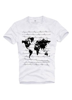 T-shirt męski UNDERWORLD World biały ze sklepu morillo w kategorii T-shirty męskie - zdjęcie 177911236