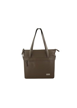 Torebka skórzana shopper na ramię - Beżowa ciemna ze sklepu Barberinis w kategorii Torby Shopper bag - zdjęcie 177919539