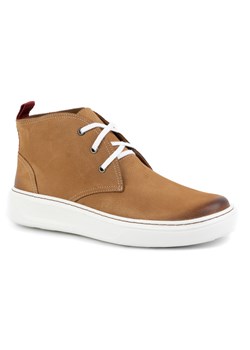 Buty męskie skórzane Chukka KAMPOL 109/410 SW brązowe ze sklepu butyolivier w kategorii Buty zimowe męskie - zdjęcie 177928475