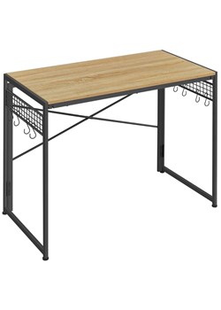 Proste biurko składane pod laptopa dąb sonoma - Velturo ze sklepu Edinos.pl w kategorii Biurka i sekretarzyki - zdjęcie 177939807