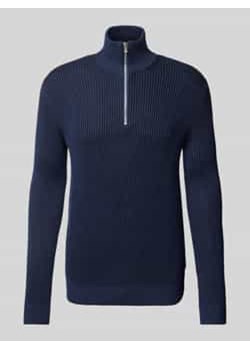 Sweter z dzianiny z kołnierzem model ‘RBLALIAM’ ze sklepu Peek&Cloppenburg  w kategorii Swetry męskie - zdjęcie 177943797