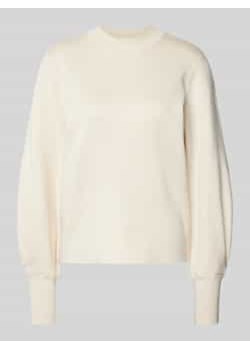 Sweter z dzianiny z mieszanki wiskozy z bufiastymi rękawami ze sklepu Peek&Cloppenburg  w kategorii Swetry damskie - zdjęcie 177945185