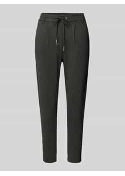 Spodnie o kroju slim fit z zakładkami w pasie i tunelem model ‘POPTRASH LIFE EASY’ ze sklepu Peek&Cloppenburg  w kategorii Spodnie damskie - zdjęcie 177946225
