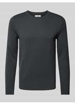 Sweter z dzianiny o kroju regular fit ze zrolowanymi ściągaczami ze sklepu Peek&Cloppenburg  w kategorii Swetry męskie - zdjęcie 177950056