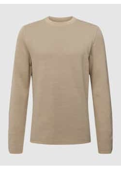 Sweter z dzianiny z okrągłym dekoltem ze sklepu Peek&Cloppenburg  w kategorii Swetry męskie - zdjęcie 177955478
