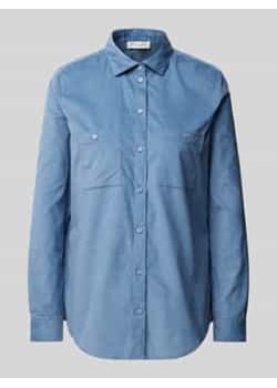 Bluza sztruksowa o kroju regular fit z czystej bawełny ze sklepu Peek&Cloppenburg  w kategorii Koszule damskie - zdjęcie 177955947