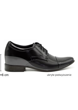 Olivier Buty męskie wizytowe P10 podwyższające czarne ze sklepu ButyModne.pl w kategorii Buty eleganckie męskie - zdjęcie 177967126