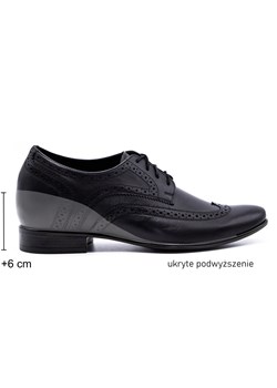 Olivier Buty męskie podwyższające wizytywe 617P czarne ze sklepu ButyModne.pl w kategorii Buty eleganckie męskie - zdjęcie 177967425