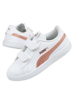 Buty Puma Smash 375863 02 białe ze sklepu ButyModne.pl w kategorii Trampki dziecięce - zdjęcie 177967616