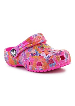 Klapki Crocs Classic Hyper Real Clog Jr 208451-90H różowe ze sklepu ButyModne.pl w kategorii Klapki dziecięce - zdjęcie 177969149