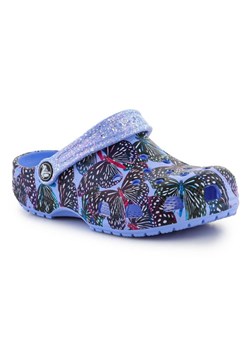 Klapki Crocs Classic Butterfly Clog 208297-5Q7 niebieskie ze sklepu ButyModne.pl w kategorii Klapki dziecięce - zdjęcie 177969326