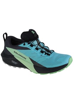 Buty do biegania Salomon Sense Ride 5 Gtx W 472160 niebieskie ze sklepu ButyModne.pl w kategorii Buty trekkingowe męskie - zdjęcie 177970145