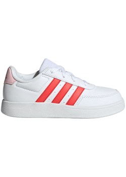 Buty adidas Breaknet Lifestyle Court Lace HP8960 białe ze sklepu ButyModne.pl w kategorii Buty sportowe dziecięce - zdjęcie 177970567