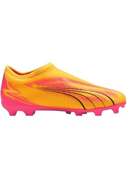 Buty piłkarskie Puma Ultra Match Ll FG/AG 107770 03 pomarańczowe ze sklepu ButyModne.pl w kategorii Buty sportowe dziecięce - zdjęcie 177971499