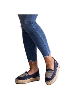 Granatowe espadryle Big Star JJ274889 niebieskie ze sklepu ButyModne.pl w kategorii Espadryle damskie - zdjęcie 177971986