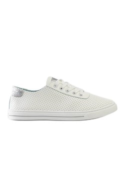 Białe perforowane sneakersy Ruala ze sklepu ButyModne.pl w kategorii Trampki damskie - zdjęcie 177972157