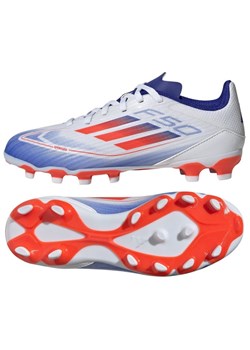 Buty piłkarskie adidas F50 League Mg IF1370 białe ze sklepu ButyModne.pl w kategorii Buty sportowe dziecięce - zdjęcie 177972716