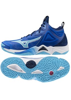 Buty Mizuno Wave Momentum 3 Mid V1GA231701 niebieskie ze sklepu ButyModne.pl w kategorii Buty sportowe męskie - zdjęcie 177973557