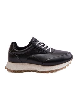 Damskie Sneakersy Buty Sportowe Z Eko Skóry Big Star OO274024 Hi-Poly System Czarne ze sklepu ButyModne.pl w kategorii Buty sportowe damskie - zdjęcie 177974175