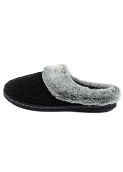 Kapcie Damskie Ocieplane Skechers 167225/BLK czarne ze sklepu ButyModne.pl w kategorii Kapcie damskie - zdjęcie 177976118