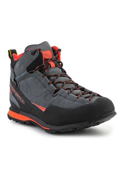 Buty La Sportiva Boulder X Mid Gtx Carbon Flame 17E900304 szare ze sklepu ButyModne.pl w kategorii Buty trekkingowe dziecięce - zdjęcie 177976216