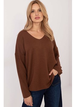 Brązowy sweter oversize DHJ-BZ-19238.26, Kolor brązowy, Rozmiar uniwersalny, ITALY MODA ze sklepu Primodo w kategorii Swetry damskie - zdjęcie 178011248
