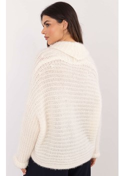 Rozpinany sweter ecru TW-SW-BI-25002.88P, Kolor ecru, Rozmiar uniwersalny, OCH BELLA ze sklepu Primodo w kategorii Swetry damskie - zdjęcie 178011416