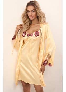 Satynowa koszulka nocna damska Csenge LC 90393, Kolor złoty, Rozmiar L/XL, LivCo Corsetti Fashion ze sklepu Primodo w kategorii Koszule nocne - zdjęcie 178012075