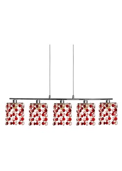Czerwona kryształowa lampa wisząca - D214 R2-N15 ze sklepu Edinos.pl w kategorii Lampy wiszące - zdjęcie 178013359