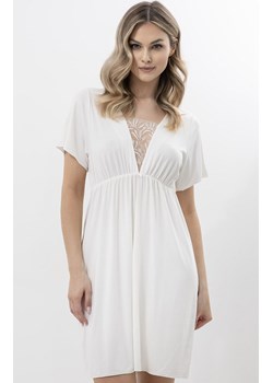 Damska koszula nocna ecru Marisa Maxi, Kolor ecru, Rozmiar 3XL, BIGGI ze sklepu Intymna w kategorii Koszule nocne - zdjęcie 178013458