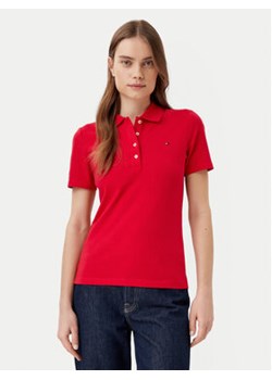 Tommy Hilfiger Polo 1985 WW0WW43225 Czerwony Slim Fit ze sklepu MODIVO w kategorii Bluzki damskie - zdjęcie 178015637